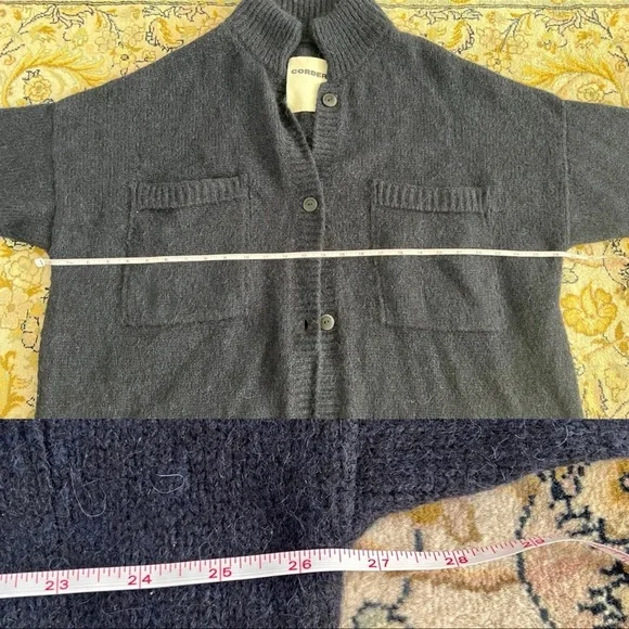 Cordera alpaca wool oversized Navy Blue Women's Cardigan